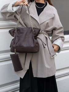 กระเป๋าโท้ทลำลองผู้หญิง รุ่น Lichee Lady ราคาโรงงาน หนังแท้ ปิดด้วยฝาปิด กระเป๋าถือสำหรับผู้หญิง ใช้ได้ทั้งภายนอกและภายใน ดีไซน์หรูหรา ยอดนิยม - Product Image 6