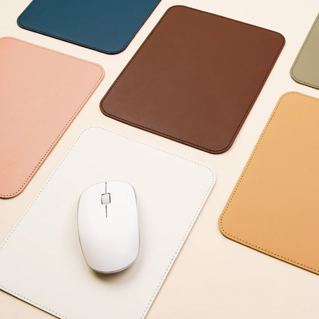 RR Factory Photo Mouse Mat PU Leather Desk Mouse Pad Office Home Mousepad Rectangle Mouse Mats Gift for Her