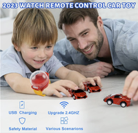 Mini Voiture Télécommandée en Alliage, Jouet pour Enfants, 2,4 GHz, Portée 50m, Petite Voiture de Course avec Chargement USB, Voiture RC de Dessin Animé, Cadeau