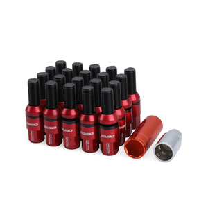 20 cái/bộ tia Hub bu lông khóa 6061 nhôm bìa loại hình nón 16 + 4 bánh xe Lug Nut Bolt Chống Trộm Đức xe bánh xe hạt - Product Image 4