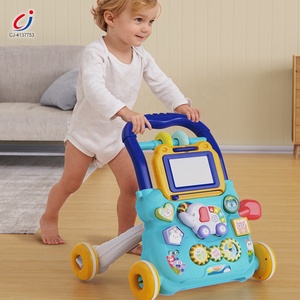 Chengji, andadores educativos multifunción para bebés, carrito de empuje, juguete musical de dibujos animados, elefante, andador para bebés para niños pequeños - Product Image 3