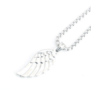 Chanteur rap étudiant coiffeur discothèque hip-hop ailes plume pendentif Taige bijoux hommes et femmes colliers pull chai - Product Image 5