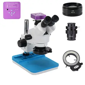 HAYEAR 51MP HDMI Digital USB Microscope Camera 7X-90X Simul-Focal Trinocular Stereo Microscope Soldering PCB Jewelry Repair Kit