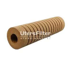 10 micron 25 micron UTERS Phenolic Resin Bonded Grooved Pleated Cellulose Resin Filter Cartridge