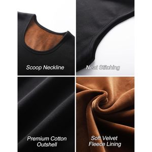 FOXA <b>Thermal</b> Tank <b>Top</b> Men Cotton Fleece Lined Underwear Sleeveless Vest Undershirt Winter Warm Breathable - Product Image 6