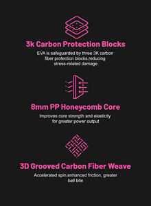 ไม้พายพิคเคิลบอลไฮบริด FitSpark Gen3+ |   ได้รับการรับรองจาก USAPA |   16 มม. |   แกนรังผึ้งแบบแขวนลอย |   พื้นผิวคาร์บอนไฟเบอร์ |   กันลื่น - Product Image 4