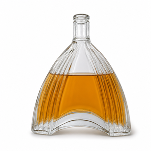 Bouteille en verre vide de style <span class=keywords><strong>XO</strong></span> moderne, best-seller, avec manchon, pour rhum et brandy, compatible avec les étiquettes personnalisées pour spiritueux artisanaux - Product Image 3