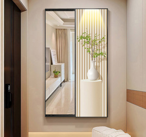 Moderno minimalista arte della <span class=keywords><strong>parete</strong></span> di nuovo Design specchio di cristallo dipinto di porcellana nascosto appeso con funzione Push Pull per uso decorativo - Product Image 2