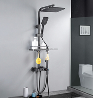 Robinet de Douche de Haute Qualité avec Garantie de 5 Ans, Ensemble de Robinet de Douche Pluie pour Salle de Bain, Kit de Douche Chaud et Froid