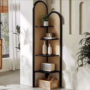 Support de rangement en rotin en bois massif japonais Armoire latérale au design moderne pour salle de bain chambre ou <span class=keywords><strong>salon</strong></span> pour balcon appartement - Product Image 1