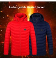 Vestes chauffantes d'hiver pour l'extérieur, avec batterie intelligente USB, isolées et matelassées, pour hommes