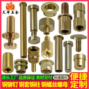 Tianyang Hardware Machined Copper Rivets 20mm Solid Bright Uncoated For Industrial Use - Product Image 3