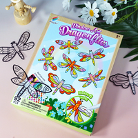 Kit de création de libellules attrape-soleil DIY pour enfants – Marqueurs acryliques pour dessin et loisirs créatifs – Décoration de fenêtre et cadeaux