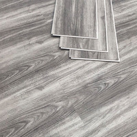 Suelos de Vinilo de Lujo Residenciales de Shandong, Resistentes al Fuego y al Agua, Color Gris Roble, Sistema de Clic Unilin, 6 mm, PVC, SPC