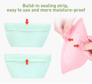 Bolsa de Almacenamiento de Alimentos de Silicona Personalizada, Libre de BPA, Plegable y Reutilizable, para Leche Materna, Congelador de Cocina - Product Image 4