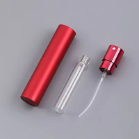Atomiseur de parfum rechargeable en aluminium 10 ml, flacon vaporisateur rotatif, mini vaporisateur de parfum portable de poche