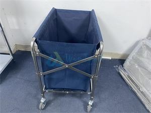 गंदे कपड़े इकट्ठा करने के लिए थोक फोल्डिंग स्टेनलेस स्टील होटल लिनन ट्रॉली - Product Image 2