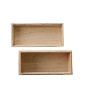 Maßgefertigte Günstige Unbehandelte Holz-Aufbewahrungsboxen, Schmuck-Geschenkverpackung Massivholzboxen - Product Image 4