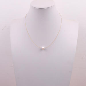 Collar de Perlas de Agua Dulce de Zhuji, Cadena para Clavícula, Perlas Impecables de 4-7 mm, Luz Intensa, Versión Básica de Lulu Tong en Vivo - Product Image 1