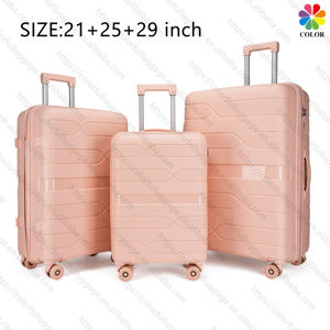 Ensemble de bagages rigides en PP approuvé par la TSA, 13 pièces |   <span class=keywords><strong>Valise</strong></span> de voyage légère et robuste SKD en kit plat avec faible coût d'expédition - Product Image 4