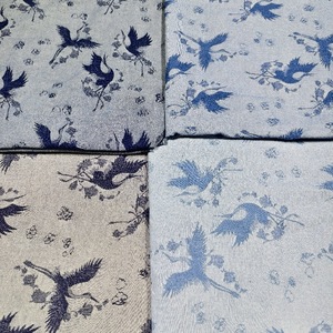 Tessuto Jacquard in Vendita con Motivo Gru a Corona Rossa in Stile Cinese, Denim Retro Lavato Senza Elasticità per Abbigliamento Femminile - Product Image 3