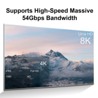 Cable DP JustLink DP 2.1 de 54 Gbps y 16K, Cable DP de Transferencia de Audio y Video de 16K a 60 Hz y 8K a 240 Hz para HDTV, Proyector, Monitor, Juegos Visuales 3D