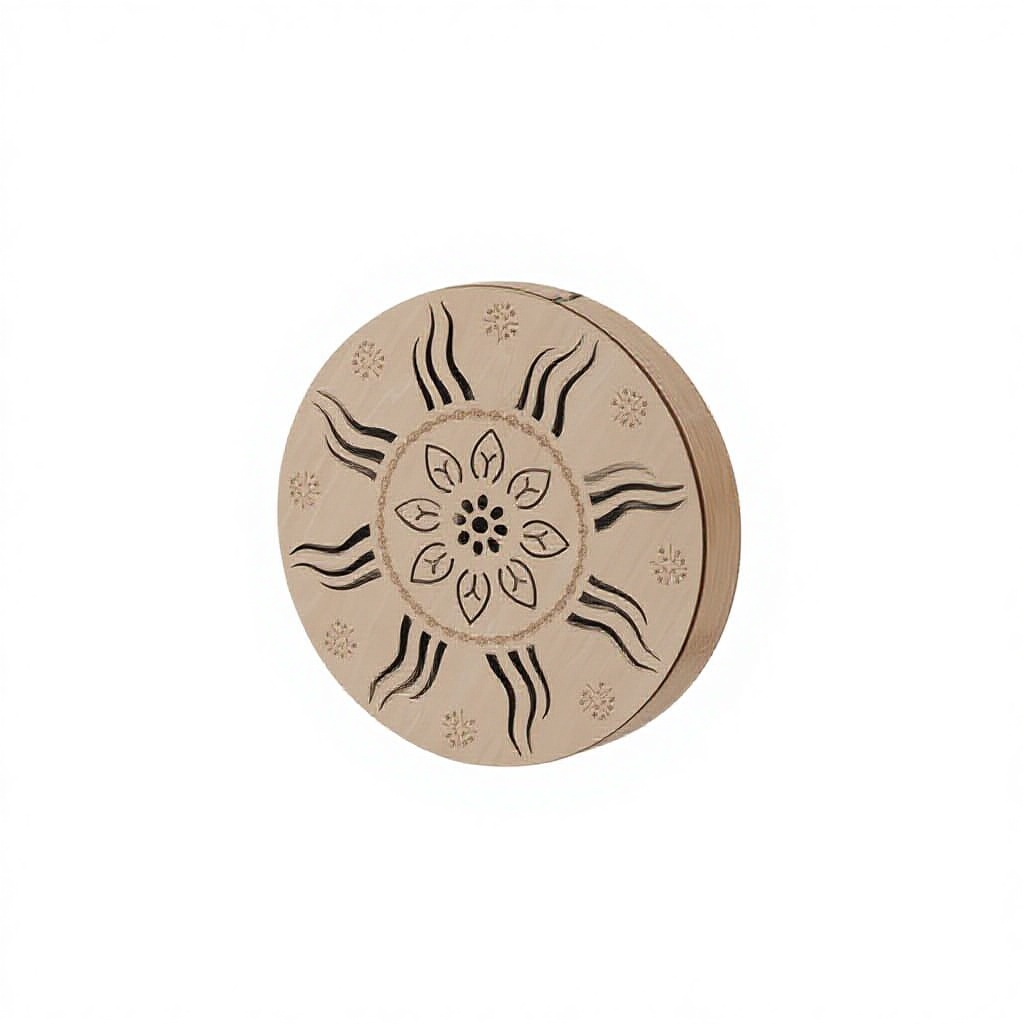 Motif de feuilles de couleur bois naturel