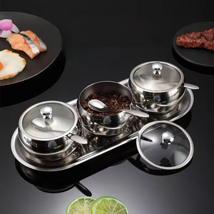 กระปุกใส่น้ำตาลสแตนเลส 304 พร้อมฝาแก้วและช้อน ลดราคาพิเศษ - Product Image 2