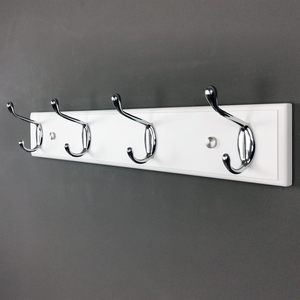 Wholesale Solid Pattern Multifunctional Kitchen Bathroom <b>Hooks</b> Self-Adhesive Wall Hanger with Crystal Row <b>Rail</b> - Product Image 2