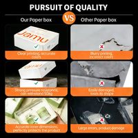 Boîtes cadeaux élégantes personnalisées auto-érectables recyclables pour réunions annuelles, fruits, produits de la mer, en carton avec dorure à chaud et revêtement UV