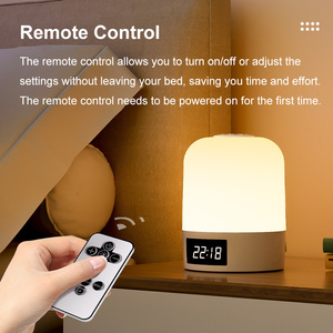 Bàn Đêm ánh sáng thị lực bảo vệ đồng hồ điện tử điều khiển từ xa giường chăm sóc phòng bé ký túc xá văn phòng làm việc LED cạnh giường ngủ đèn bàn - Product Image 3