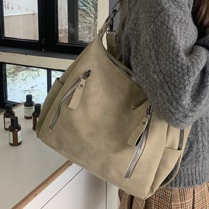 Women's PU Leather <b>Tote</b> <b>Bag</b> Polyester Lining Zippered Waterproof Large Capacity Single Shoulder <b>Bag</b> New Trendy Fashion All - Product Image 1