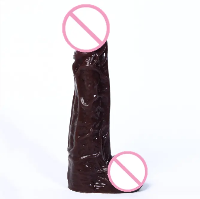 Kahverengi sıvı silikon yapay Penis yapay Penis gerçekçi yapay Penis seks oyuncak kadın için gerçekçi uzaktan sokmak silikon yapay Penis vibratör