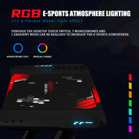Lampe LED RGB Yizhuo convertible grande taille pour e-sport, bureau, PC gaming, construction métallique en forme de Z, design compact pour utilisation informatique