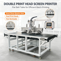 Mesin Sablon Otomatis Kecepatan Tinggi untuk Sablon Kertas dengan Mesin Pengering UV Printer Layar Datar Semi Otomatis