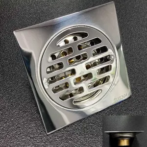 Thick Stainless Steel Anti-odor Square Floor Drain Waste Drain Cover Hotel  Bathroom Shower Drain 10