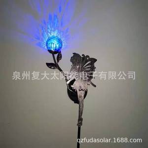Solar Fairy Garden <b>Light</b> <b>Led</b> Glass Ball Wall Mount Water Resistant Outdoor Decor - Product Image 4