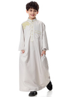 Nouvelle robe longue caftan pour enfants musulmans arabes, Jubba Thobe Abaya Kimono, vêtements islamiques pour enfants, robes longues, robe Dubaï arabe