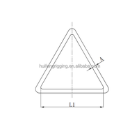 Huifeng OEM personnalisé anneau triangulaire en métal grand anneau en acier inoxydable artisanat marin polyvalent robuste anneau Triangle soudé