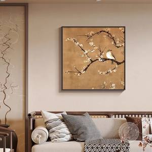 Song's esthetische bedrukte bloemvogel schilderij milieuvriendelijke canvas woonkamer decoratieve bank achtergrond muur hangend nieuw - Product Image 3