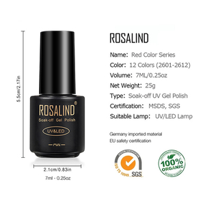 <span class=keywords><strong>Rosalind</strong></span>-esmalte de gel <span class=keywords><strong>semipermanente</strong></span> uv/led, laca de gel de colores rojos, alta calidad, oem, venta al por mayor - Product Image 6