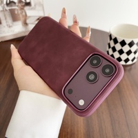 Coque de protection antichoc en cuir PU pour iPhone 18 17 16 Pro Max avec protection d'appareil photo – Tendance et élégante