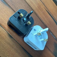 Adaptateur de prise électrique Cantell Euro vers UK 3 broches avec mise à la terre automatique 13A, convertisseur de voyage
