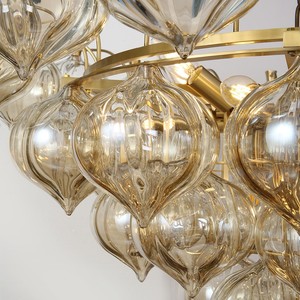 Lámpara Decorativa de Diseño de Lujo para Sala de Estar, Hotel o Casa, Estilo Villa, con Bolas de Cristal Transparentes Simples, para Pasillo o Vestíbulo - Product Image 2