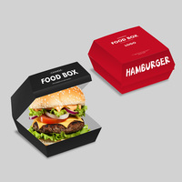 Vente en gros de boîtes à hamburgers jetables recyclables personnalisées, boîtes à emporter pour la restauration rapide