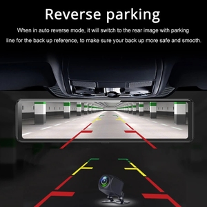 Caméra de tableau de bord avec écran tactile de 12 pouces, Wifi, GPS, 4K+1080p, double objectif avant et arrière, DVR de voiture à double canal, caméra de tableau de bord intelligente 4K - Product Image 4