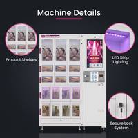 Distributeur automatique de sex toys certifié CE ISO9001 pour adultes, préservatifs, capacité de 17 pièces, écran tactile (22 pouces), paiement multiple