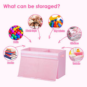 Logotipo personalizado reutilizable almacenamiento para niños Almacenamiento de juguetes para niños a prueba de polvo <span class=keywords><strong>caja</strong></span> de almacenamiento apilable plegable con proveedores de OME - Product Image 4