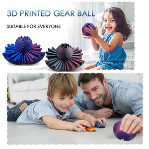 ของเล่นบีบคลายเครียดรูปทรงลูกบอล 3 มิติ พิมพ์ด้วยเทคโนโลยี 3D ของเล่นหมุนหรือลูกบาศก์ บรรเทาความเครียด ของเล่นตั้งโต๊ะ ช่วยผ่อนคลายความวิตกกังวล เหมาะสำหรับผู้ใหญ่และเด็ก เป็นของขวัญ - Product Image 4