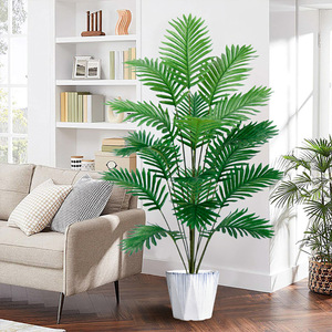 Bắc Âu mô phỏng cây anh đào màu xanh lá cây rải rác hoa hướng dương phòng khách sân lớn trần nhà trang trí nhà bằng nhựa - Product Image 4